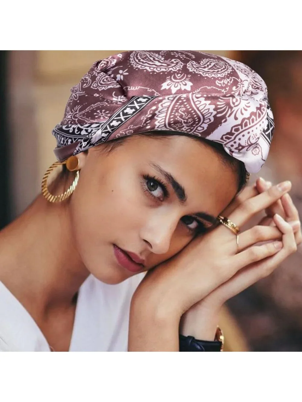 Silk Feel Head Scarves for Women | 4PCS Satin Hair Wraps & Bandanas for Travel
